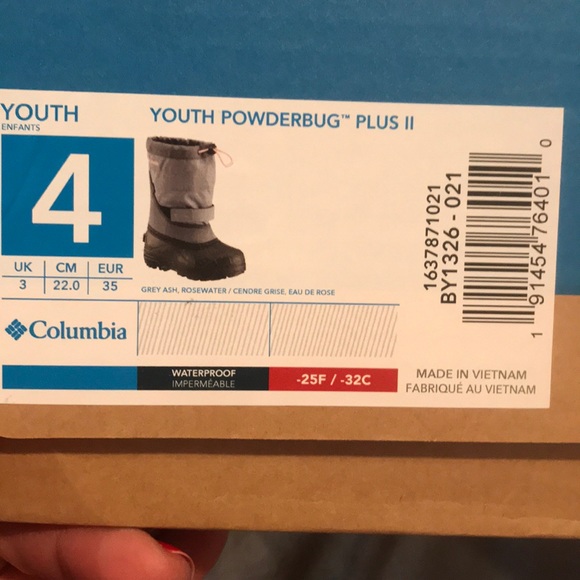 NWT Colombia youth powdering plus II snow boots - Picture 2 of 6